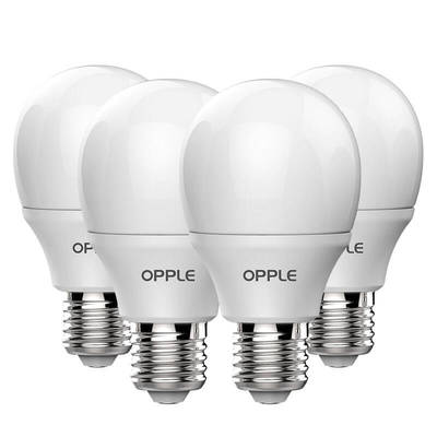 歐普照明 LED燈泡球泡E27燈頭大螺口光源節(jié)能燈6瓦白光4只組合裝 - 京東